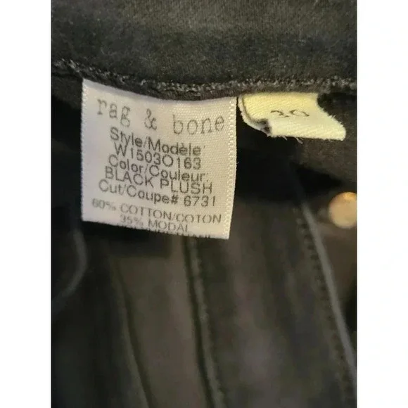 Rag & Bone Black Skinny Jean #6731 1J - Picture 6 of 6